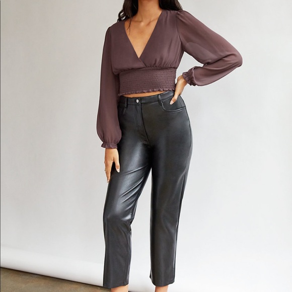 Wilfred Tops - Aritzia Wilfred Genoa Blouse - Sparrow Taupe (S)